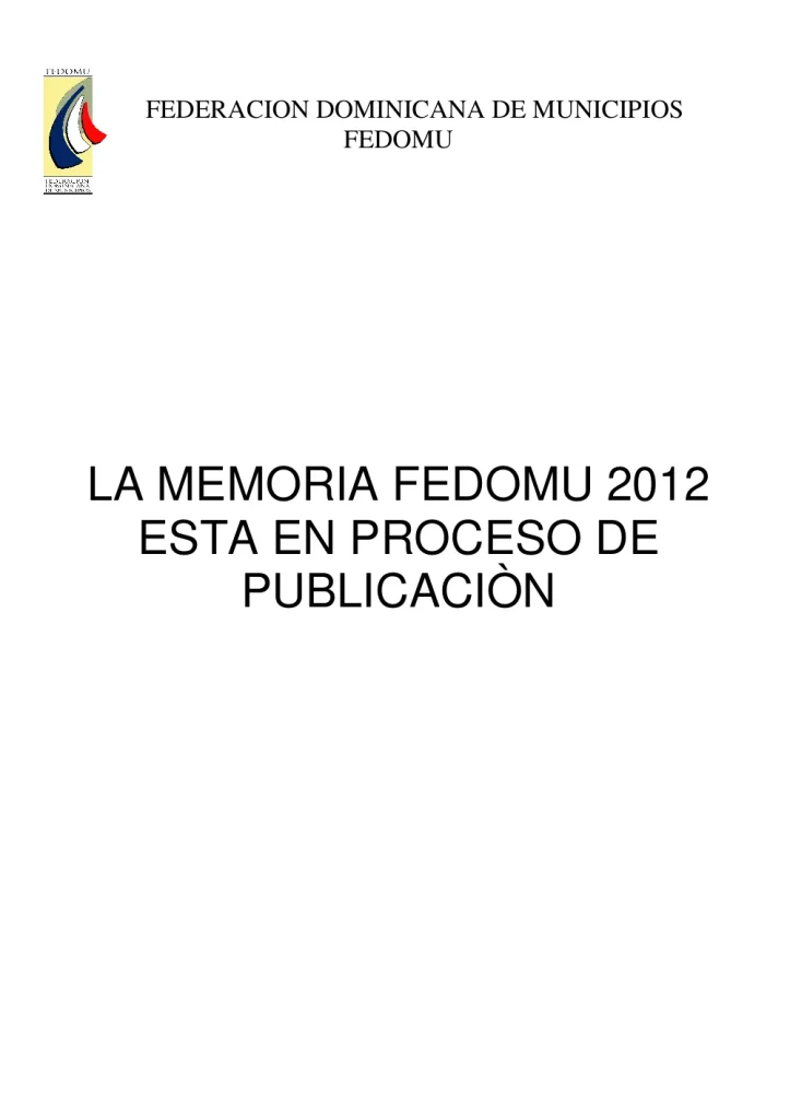 Portada: Memoria de Félix Rodríguez ante la XII Asamblea (noviembre de 2012)